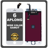 HQ OEM Συμβατό Με Apple iPhone 6, iPhone6 (A1549, A1586) APLONG Wide Color Gamut LCD Display Screen Assembly Οθόνη + Touch Screen Digitizer Μηχανισμός Αφής White Ασημί (Premium A+) (Lifetime Warranty Για Συνεργάτες B2B​)