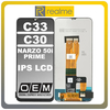 HQ OEM Συμβατό Με Realme C33 (RMX3624), Realme C30 (RMX3581, RMX3623), Realme Narzo 50i Prime (RMX3506), IPS LCD Display Screen Assembly Οθόνη + Touch Screen Digitizer Μηχανισμός Αφής Black Μαύρο (Premium A+)