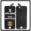 HQ OEM Συμβατό Με Apple iPhone 5 (A1428, A1429) APLONG High Brightness LCD Display Screen Assembly Οθόνη + Touch Screen Digitizer Μηχανισμός Αφής Black Μαύρο (Premium A+) (Lifetime Warranty Για Συνεργάτες B2B​)