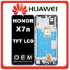 HQ OEM Συμβατό Με Huawei Honor X7a 4G (RKY-LX1, RKY-LX2) TFT LCD Display Screen Assembly Οθόνη + Touch Screen Digitizer Μηχανισμός Αφής + Frame Bezel Πλαίσιο Σασί Midnight Black Μαύρο (Premium A+)