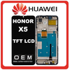 HQ OEM Συμβατό Με Huawei Honor X5 4G (VNA-LX2) TFT LCD Display Screen Assembly Οθόνη + Touch Screen Digitizer Μηχανισμός Αφής + Frame Bezel Πλαίσιο Σασί Midnight Black Μαύρο (Premium A+)