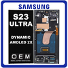 HQ OEM Συμβατό Με Samsung Galaxy S23 Ultra 5G (SM-S918B, SM-S918B/DS) Dynamic AMOLED 2X LCD Display Screen Assembly Οθόνη + Touch Screen Digitizer Μηχανισμός Αφής + Frame Bezel Πλαίσιο Σασί Phantom Black Μαύρο (Premium A+)