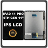 Γνήσια Original For Apple iPad Pro 11" (2022)​ 4th Gen 11" (A2324, A2072) Liquid Retina IPS LCD Display Aseembly Screen Οθόνη + Touch Digitizer Unit Μηχανισμός Aφής Space Gray Μαύρο