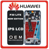 HQ OEM Συμβατό Με Huawei P30 Lite New Edition 2020(Marie-L21BX, MAR-LX2B, HWV33) (24MP MAIN CAMERA) ​IPS LCD Display Screen Assembly Οθόνη + Touch Screen Digitizer Μηχανισμός Αφής + Frame Bezel Πλαίσιο Σασί Midnight Black Μαύρο (Premium A+)