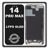 iPhone 14 Pro Max, iPhone 14 ProMax (A2894, A2651), LTPO Super Retina XDR OLED LCD Display Screen Assembly Οθόνη + Touch Screen Digitizer Μηχανισμός Αφής Space Black Μαύρο (Ref By Apple)