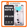 HQ OEM Συμβατό Με Xiaomi Redmi Note 8, (M1908C3JH, M1908C3JG) IPS LCD Display Assembly Screen Οθόνη + Touch Screen Digitizer Μηχανισμός Αφής + Frame Bezel Πλαίσιο Σασί Moonlight White Άσπρο (Grade AAA)