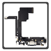 Γνήσια Original Apple iPhone 15 Pro, iPhone 15Pro (A2848, A3101) Charging Dock Connector Type C Flex Καλωδιοταινία Κονέκτορας Φόρτισης + Microphone Μικρόφωνο Blue Μπλε Pulled