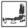Γνήσια Original For Apple iPhone 15, iPhone15 (A3090, A2846) Charging Dock Connector Type C Flex Καλωδιοταινία Κονέκτορας Φόρτισης + Microphone Μικρόφωνο Black Μαύρο Pulled