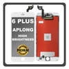 HQ OEM Συμβατό Με Apple iPhone 6+, iPhone 6 Plus (A1522, A1524) APLONG High Brightness LCD Display Screen Assembly Οθόνη + Touch Screen Digitizer Μηχανισμός Αφής White Άσπρο (Premium A+) (Lifetime Warranty Για Συνεργάτες B2B​)
