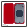 iPhone XR, iPhoneXR (A2105, A1984) Rear Back Battery Cover Middle Frame- Housing Πίσω Κάλυμμα Καπάκι Πλάτη Μπαταρίας - Σασί + Side Keys Πλαϊνά πλήκτρα  + Sim Tray Θήκη Κάρτας Red Κόκκινο (Ref By Apple)