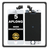 HQ OEM Συμβατό Με Apple iPhone 5 (A1428, A1429) APLONG High Brightness LCD Display Screen Assembly Οθόνη + Touch Screen Digitizer Μηχανισμός Αφής White Άσπρο (Premium A+) (Lifetime Warranty Για Συνεργάτες B2B​)