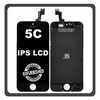 iPhone 5c, iPhone5C (A1456, A1507) IPS LCD Display Screen Assembly Οθόνη + Touch Screen Digitizer Μηχανισμός Αφής Black Μαύρο (Ref By Apple) (Lifetime Warranty Για Συνεργάτες B2B​)