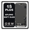 HQ OEM Συμβατό Με iPhone 15 Plus, iPhone 15+ (A3094, A2847) APLONG SOFT OLED LCD Display Screen Assembly Οθόνη + Touch Screen Digitizer Μηχανισμός Αφής Black Μαύρο (Premium A+) (Lifetime Warranty Για Συνεργατες B2B​)