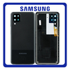 Γνήσια Original Samsung Galaxy A12 NACHO (SM-A127F/DSN, SM-A127F/DS) Rear Back Battery Cover + Camera Lens + Fingerprint Sensor Flex, Πίσω Καπάκι Πλάτη + Τζαμάκι Κάμερας + Αισθητήρας Δαχτυλικού Αποτυπώματος Black Μαύρο GH82-26514A (Service Pack By Samsung)