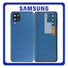 Γνήσια Original Samsung Galaxy A12 NACHO (SM-A127F/DSN, SM-A127F/DS) Rear Back Battery Cover + Camera Lens + Fingerprint Sensor Flex, Πίσω Καπάκι Πλάτη + Τζαμάκι Κάμερας + Αισθητήρας Δαχτυλικού Αποτυπώματος Blue Μπλε GH82-26514C (Service Pack By Samsung)