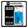 Γνήσια Original Motorola Moto G22 (XT2231-1, XT2231-2, XT2231-5), IPS LCD Display Screen Assembly Οθόνη + Touch Screen Digitizer Μηχανισμός Αφής + Frame Bezel Πλαίσιο Σασί Cosmic Black Μαύρο 5D68C20423 (Service Pack By Motorola)