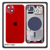 HQ OEM Συμβατό Για Apple iPhone 13 (A2633, A2482) EU Version Rear Back Battery Cover Middle Frame- Housing Πίσω Κάλυμμα Καπάκι Πλάτη Μπαταρίας - Σασί + Side Keys Πλαινά πλήκτρα  + Sim Tray Θήκη Κάρτας Red Κόκκινο (Premium A+)