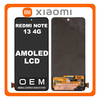 HQ OEM Συμβατό Με Xiaomi Redmi Note 13 4G (23129RAA4G, 23124RA7EO) AMOLED LCD Display Screen Assembly Οθόνη + Touch Screen Digitizer Μηχανισμός Αφής Black Μαύρο (Premium A+)