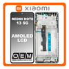 HQ OEM Συμβατό Με Xiaomi Redmi Note 13 5G (2312DRAABG, 2312DRAABI), AMOLED LCD Display Screen Assembly Οθόνη + Touch Screen Digitizer Μηχανισμός Αφής + Frame Bezel Πλαίσιο Σασί Black Μαύρο (Premium A+)
