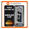 Γνήσια Original Xiaomi Poco X6 Pro 5G (2311DRK48G, 2311DRK48I), AMOLED LCD Display Screen Assembly Οθόνη + Touch Screen Digitizer Μηχανισμός Αφής + Frame Bezel Πλαίσιο Σασί Black Μαύρο 560002N11A00​ (Service Pack By Xiaomi)