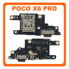 HQ OEM Συμβατό Με Xiaomi Poco X6 Pro 5G (2311DRK48G, 2311DRK48I), USB Type-C Charging Dock Connector Flex Sub Board, Καλωδιοταινία Υπό Πλακέτα Φόρτισης + Microphone Μικρόφωνο (Premium A+)