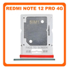 Γνήσια Original Xiaomi Redmi Note 12 4G (23021RAAEG, 23021RAA2Y) SIM Card Tray + Micro SD Tray Slot Υποδοχέας Βάση Θήκη Κάρτας Mint Green Πράσινο (Service Pack By Xiaomi)