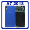 HQ OEM Συμβατό Με Samsung Galaxy A7 2018 (SM-A750F, SM-A750FN) Rear Back Battery Cover + Camera Lens Πίσω Κάλυμμα Καπάκι Πλάτη Μπαταρίας + Τζαμάκι Κάμερας Blue Μπλε (Premium A+)