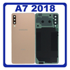 HQ OEM Συμβατό Με Samsung Galaxy A7 2018 (SM-A750F, SM-A750FN) Rear Back Battery Cover + Camera Lens Πίσω Κάλυμμα Καπάκι Πλάτη Μπαταρίας + Τζαμάκι Κάμερας Gold Χρυσό (Premium A+)