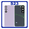 HQ OEM Συμβατό Με Samsung Galaxy S23 (SM-S911B, SM-S911B/DS) Rear Back Battery Cover Πίσω Κάλυμμα Καπάκι Πλάτη Μπαταρίας + Camera Lens Τζαμάκι Κάμερας Lavender Ροζ (Premium A+)
