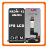 HQ OEM Συμβατό Με Xiaomi Redmi 12 4G (23053RN02A, 23053RN02Y) / Redmi 12 5G (23076RN4BI), IPS LCD Display Screen Assembly Οθόνη + Touch Screen Digitizer Μηχανισμός Αφής Black Μαύρο (Premium A+)