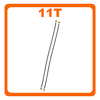 Γνήσια Original Xiaomi 11T (21081111RG), Set Coaxial Antenna Signal Module Flex Cable Ομοαξονικό Καλώδιο Κεραίας Black Μαύρο 181mm + 141mm​​ (Service Pack By Xiaomi)