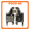 HQ OEM Συμβατό Με Xiaomi Poco X6 5G (23122PCD1G, 23122PCD1I) USB Type-C Charging Dock Connector Flex Sub Board, Καλωδιοταινία Υπό Πλακέτα Φόρτισης + Microphone Μικρόφωνο (Premium A+)