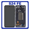 Γνήσια Original Samsung Galaxy S24 FE (SM-S721B, SM-S721B/DS) Dynamic AMOLED 2X LCD Display Screen Assembly Οθόνη + Touch Screen Digitizer Μηχανισμός Αφής + Frame Bezel Πλαίσιο Σασί Graphite Μαύρο GH82-35848A (Service Pack By Samsung)