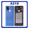 Γνήσια Original Samsung Galaxy A21s 2020 (SM-A217F) Rear Back Battery Cover, Πίσω Τζάμι Καπάκι Μπαταρίας Blue (Service Pack By Samsung) GH82-22780C