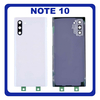 OEM HQ Samsung Galaxy Note 10 , Note10 N970 (N970F N970F/DS N970U N970U1 N970W N9700/DS N970N) Rear Back Battery Cover Πίσω Κάλυμμα Καπάκι Μπαταρίας + Camera Lens Τζαμάκι Κάμερας White Άσπρο (Premium A+)