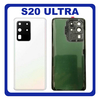 OEM HQ Samsung Galaxy S20 Ultra G988 (SM-G988B/DS) Rear Back Battery Cover Πίσω Κάλυμμα Καπάκι Μπαταρίας + Camera Lens Τζαμάκι Κάμερας White Άσπρο (Premium A+)