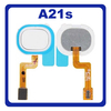Original Γνήσιο Samsung Galaxy A21s 2020 A217 (A217F, A217F/DS, A217F/DSN, A217M, A217M/DS, A217N) Fingerprint Flex Sensor Καλωδιοταινία Αισθητήρας Δακτυλικού Αποτυπώματος White Άσπρο GH96-13463B (Service Pack By Samsung)