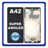 Γνήσια Original Samsung Galaxy A42 5G (SM-A426B) Super AMOLED Οθόνη LCD Display Screen + Touch Screen DIgitizer Μηχανισμός Αφής + Frame Πλαίσιο GH82-24375A GH82-24376A Black (Service Pack By Samsung)