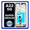 Original Γνήσιο Samsung Galaxy A22 5G 2021 A226B (SM-A226B, SM-A226B/DS, SM-A226B/DSN) TFT LCD Display Screen Assembly Οθόνη + Touch Screen Digitizer Μηχανισμός Αφής + Frame Bezel Πλαίσιο Σασί Black Μαύρο GH81-20694A (Service Pack By Samsung)