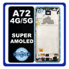Original Γνήσιο Samsung Galaxy A72 4G A725 (A725F, A725F/DS, A725M, A725M/DS) , A72 5G A726 (A726B, A726B/DS) Super AMOLED LCD Display Screen Assembly Οθόνη + Touch Screen Digitizer Μηχανισμός Αφής + Frame Bezel Πλαίσιο Σασί Blue GH82-25624B GH82-25463B GH82-25460B GH82-25849B (Service Pack By Samsung)
