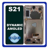 Original Γνήσιο Samsung Galaxy S21 5G 2021 G991 (SM-G991B, SM-G991B/DS, SM-G991U, SM-G991U1, SM-G991W, SM-G991N, SM-G9910) Dynamic AMOLED LCD Display Screen Assembly Οθόνη + Touch Screen Digitizer Μηχανισμός Αφής + Frame Bezel Πλαίσιο Σασί White GH82-24544C GH82-24545C (Service Pack By Samsung)