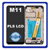 Original Γνήσιο Samsung Galaxy M11 2020 M115 (SM-M115F, SM-M115F/DSN) PLS IPS LCD Display Screen Assembly Οθόνη + Touch Screen Digitizer Μηχανισμός Αφής + Frame Bezel Πλαίσιο Σασί Black GH81-18736A (Service Pack By Samsung)