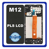 Original Γνήσιο Samsung Galaxy M12 2021 M127 (M127F/DSN) PLS IPS LCD Display Screen Assembly Οθόνη + Touch Screen Digitizer Μηχανισμός Αφής + Frame Bezel Πλαίσιο Σασί Black GH82-25042A GH82-25043A (Service Pack By Samsung)
