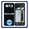 Γνήσια Original Samsung Galaxy M13 (SM-M135F, SM-M135F/DSN) PLS LCD Display Screen Assembly Οθόνη + Touch Screen Digitizer Μηχανισμός Αφής + Frame Bezel Πλαίσιο Σασί Black Μαύρο GH82-29132A (Service Pack By Samsung)