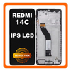 Γνήσια Original Xiaomi Redmi 14C (2411DRN47C, 2409BRN2CA) IPS LCD Display Screen Assembly Οθόνη + Touch Screen Digitizer Μηχανισμός Αφής + Frame Bezel Πλαίσιο Σασί Black Μαύρο 5600020C3NL00 (Service Pack By Xiaomi)