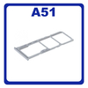 Original Γνήσιο Samsung Galaxy A51 A515F (SM-A515F)SIM Tray Cover Assy + Micro SD Tray Slot Υποδοχέας Βάση Θήκη Κάρτας SIM Κάλυμμα White Άσπρο GH98-45036A (Service Pack By Samsung)