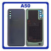 Γνήσια Original Samsung Galaxy A50 (SM-A505F, SM-A505FN) Rear Back Battery Cover Πίσω Κάλυμμα Καπάκι Πλάτη Μπαταρίας + Camera Lens Τζαμάκι Κάμερας Black Μαύρο GH82-19229A (Service Pack By Samsung)
