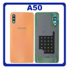 Original Γνήσιο Samsung Galaxy A50 A505F (SM-A505F/DS, SM-A505FN/DS) Rear Back Battery Cover Πίσω Κάλυμμα Καπάκι Μπαταρίας + Camera Lens Τζαμάκι Κάμερας Coral Κοραλλί GH82-19229D (Service Pack By Samsung)