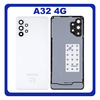 Γνήσια Original Samsung Galaxy A32 4G (SM-A325F, SM-A325F/DS, SM-A325M, SM-A325N) Rear Back Battery Cover Πίσω Κάλυμμα Καπάκι Πλάτη Μπαταρίας + Camera Lens Τζαμάκι Κάμερας Awesome White Άσπρο GH82-25545B (Service Pack By Samsung)