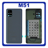 Γνήσια Original Samsung Galaxy M51 (SM-M515F, SM-M515F/DSN) Rear Back Battery Cover Πίσω Κάλυμμα Καπάκι Πλάτη Μπαταρίας + Camera Lens Τζαμάκι Κάμερας Celestial Black Μαύρο GH82-23415A (Service Pack By Samsung)